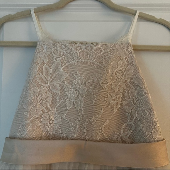 Ivory Lace & Tulle Flower Girl Dress |Size 10-11Y|Satin Bow Back|Formal Occasion - Picture 2 of 9